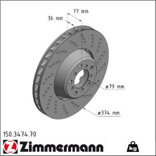 Zimmermann | Bremsscheibe | 150.3474.70