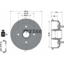 Textar | Bremstrommel | 94018500