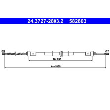 ATE | Seilzug, Feststellbremse | 24.3727-2803.2