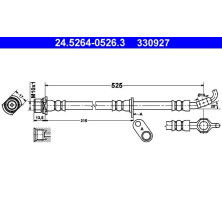 ATE | Bremsschlauch | 24.5264-0526.3