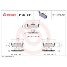 Brembo | Bremsbelagsatz, Scheibenbremse | P 37 011