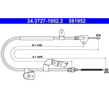 ATE | Seilzug, Feststellbremse | 24.3727-1952.2
