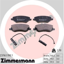 Zimmermann | Bremsbelagsatz, Scheibenbremse | 23761.190.1