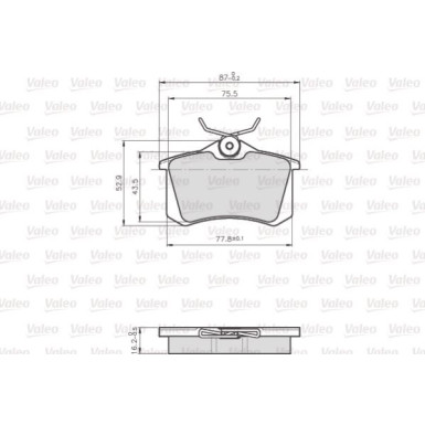 Valeo | Bremsbelagsatz, Scheibenbremse | 872960