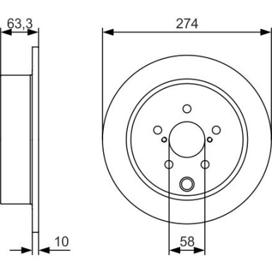 BOSCH | Bremsscheibe | 0 986 479 634