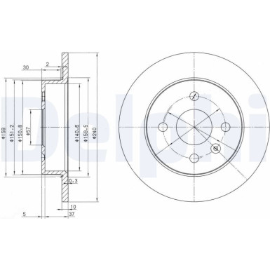 Delphi | Bremsscheibe | BG3403