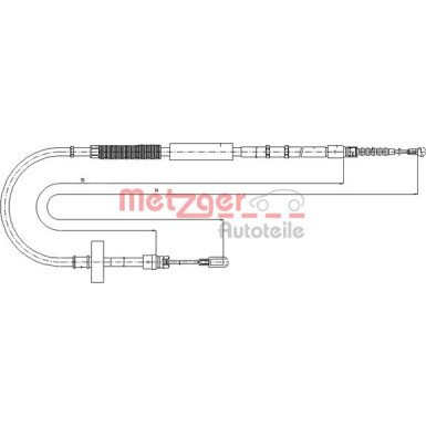 Metzger | Seilzug, Feststellbremse | 10.7537