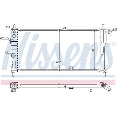 Nissens | Kühler, Motorkühlung | 632741