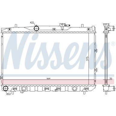 Nissens | Kühler, Motorkühlung | 66648