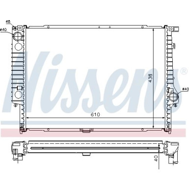 Nissens | Kühler, Motorkühlung | 60596A