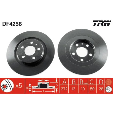 TRW | Bremsscheibe | DF4256