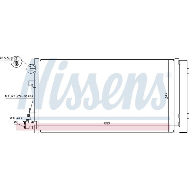 Nissens | Kondensator, Klimaanlage | 940160