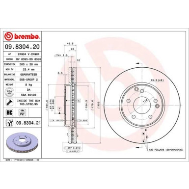 Brembo | Bremsscheibe | 09.8304.21