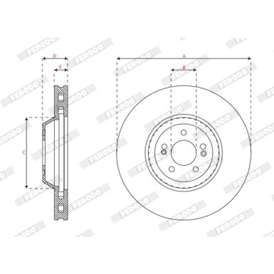 Ferodo | Bremsscheibe | DDF2521C-1