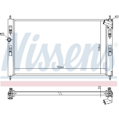 Nissens | Kühler, Motorkühlung | 636032