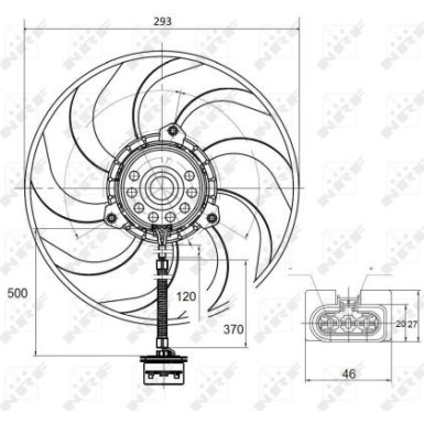 NRF | Lüfter, Motorkühlung | 47373