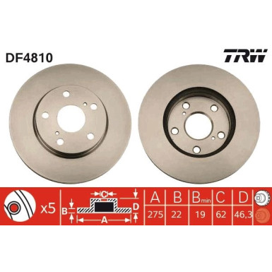 TRW | Bremsscheibe | DF4810