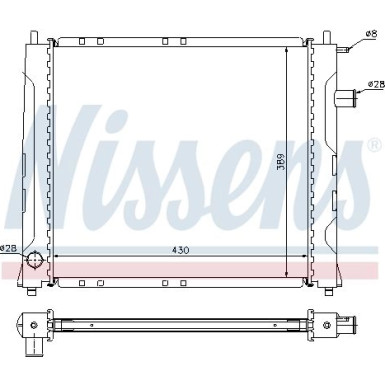 Nissens | Kühler, Motorkühlung | 642091