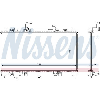 Nissens | Kühler, Motorkühlung | 62466A