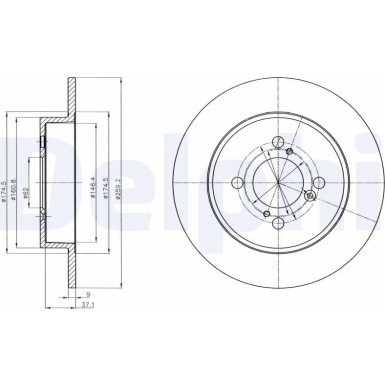 Delphi | Bremsscheibe | BG4345