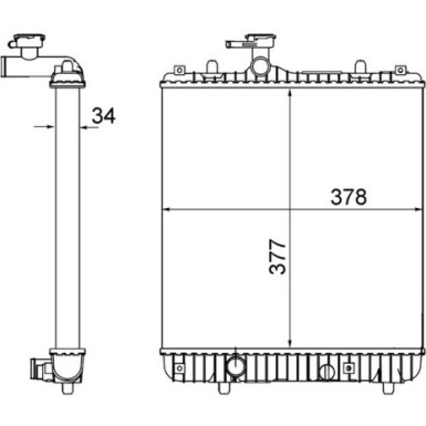 Mahle | Kühler, Motorkühlung | CR 1495 001S