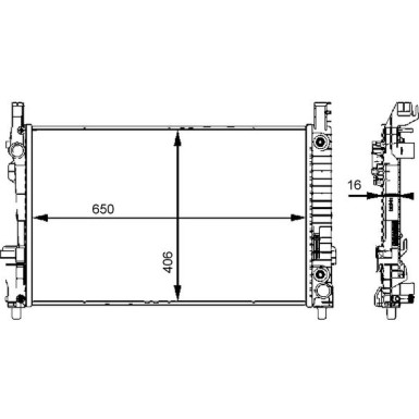 Mahle | Kühler, Motorkühlung | CR 661 000S