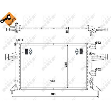 NRF | Kühler, Motorkühlung | 507529