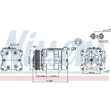 Nissens | Kompressor, Klimaanlage | 89056