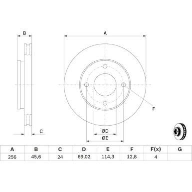 BOSCH | Bremsscheibe | 0 986 479 B83