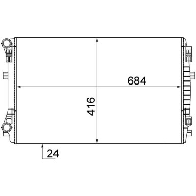 Mahle | Kühler, Motorkühlung | CR 2054 001S