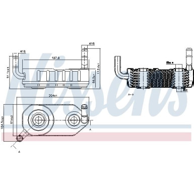 Nissens | Ölkühler, Automatikgetriebe | 90708