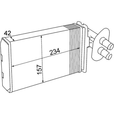 Mahle | Wärmetauscher, Innenraumheizung | AH 69 000S