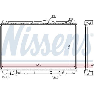 Nissens | Kühler, Motorkühlung | 65543A