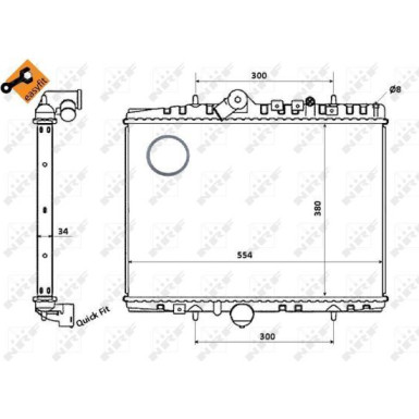 NRF | Kühler, Motorkühlung | 58351