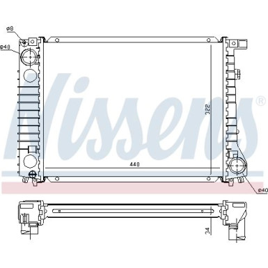 Nissens | Kühler, Motorkühlung | 60797A