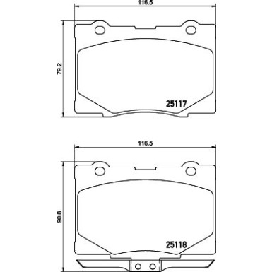 Brembo | Bremsbelagsatz, Scheibenbremse | P 28 079