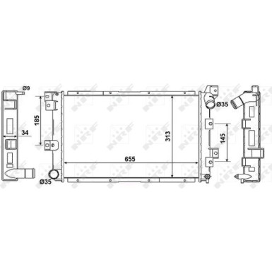 NRF | Kühler, Motorkühlung | 58061