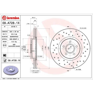 Brembo | Bremsscheibe | 09.A728.1X