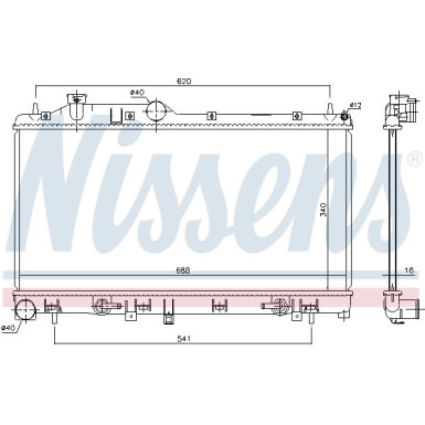 Nissens | Kühler, Motorkühlung | 67725