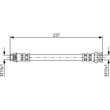 BOSCH | Bremsschlauch | 1 987 481 052