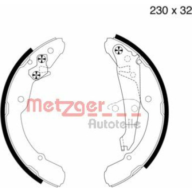 Metzger | Bremsbackensatz | MG 705