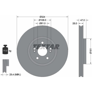 Textar | Bremsscheibe | 92119405