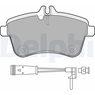 Delphi | Bremsbelagsatz, Scheibenbremse | LP1938