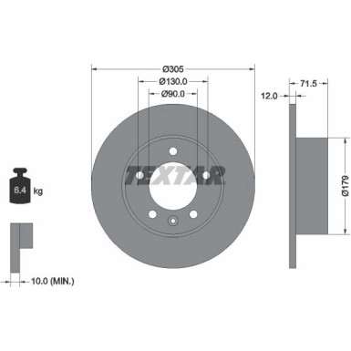 Textar | Bremsscheibe | 92228700