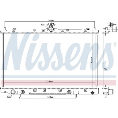 Nissens | Kühler, Motorkühlung | 628975