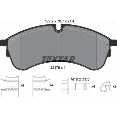 Textar | Bremsbelagsatz, Scheibenbremse | 2217801