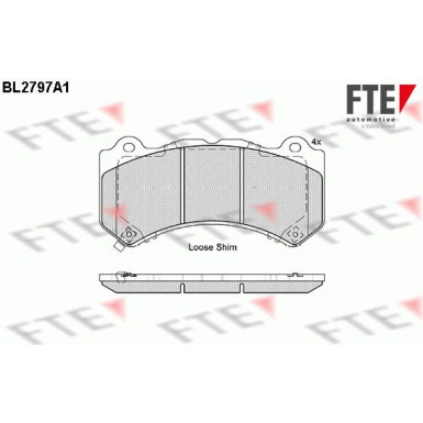 FTE | Bremsbelagsatz, Scheibenbremse | 9010989