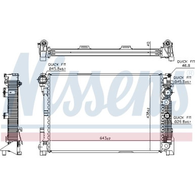 Nissens | Kühler, Motorkühlung | 67163