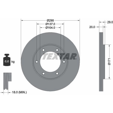 Textar | Bremsscheibe | 92035600