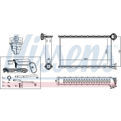 Nissens | Wärmetauscher, Innenraumheizung | 71165